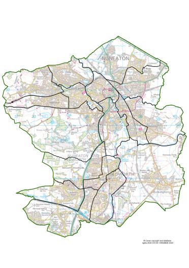 Have Your Say On A New Political Map For Nuneaton And Bedworth Borough   Launch Websitemap Wardingpatterns A4p 